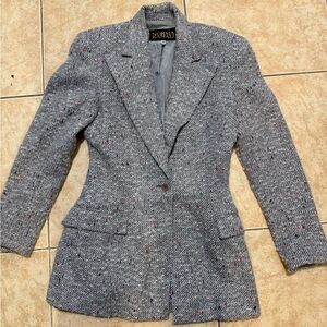 Norma Kamali Speckled Gray Blazer